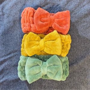 Soft Bow-Tie Towel Headband Bundle